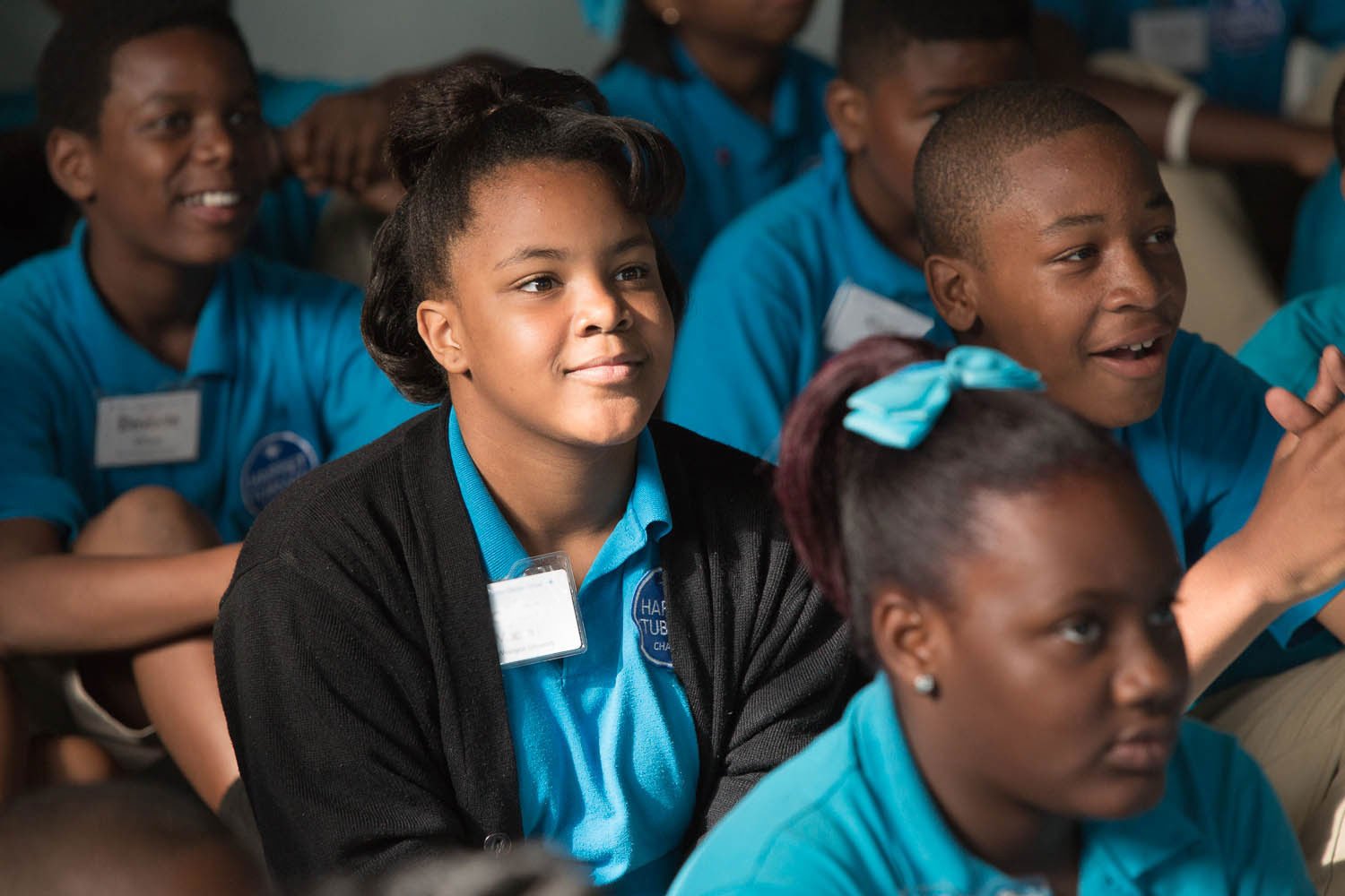 students at assembly